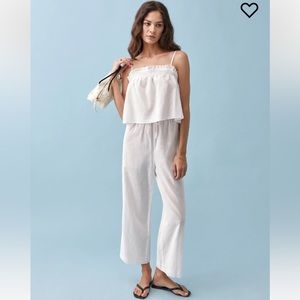REFORMATION Tanager White Two Piece Set - PANTS ONLY